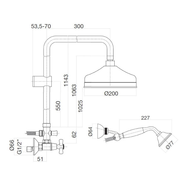 Душевая система Webert Armony AM760405015, хром. Фото 2