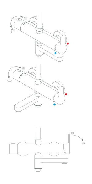 Душевая стойка двойная регулируемая для ванн с поворотным изливом DS 092.00. Фото 7