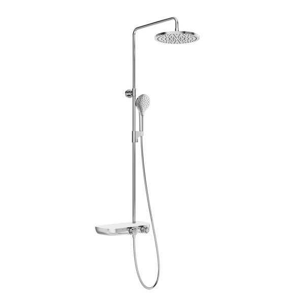 Душевая стойка с термостатическим смесителем и ручным душем Termo 300 TE 094.02/150 черная. Фото 1