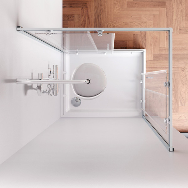 Душевое ограждение 100х80 см,без поддона. Фото 3