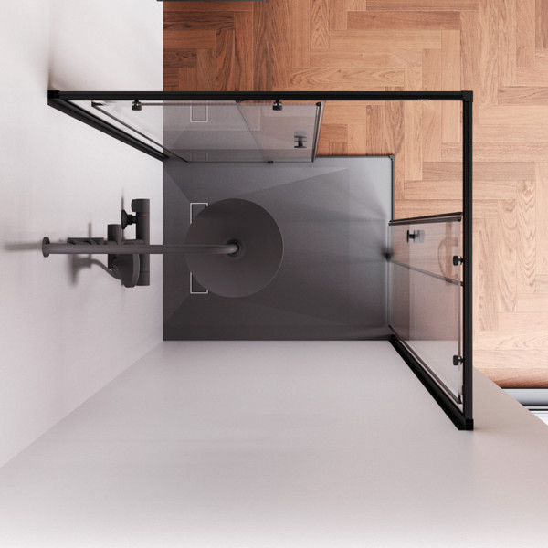 Душевое ограждение 100x80 см, без поддона. Фото 3