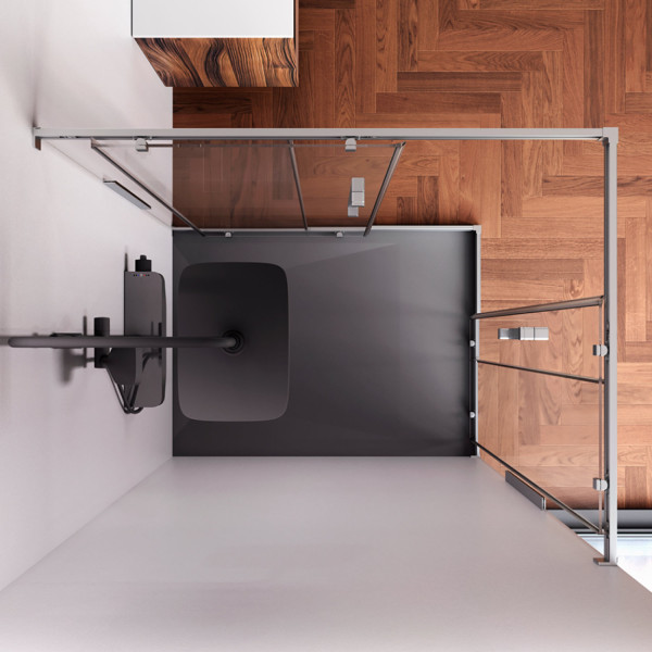 Душевое ограждение 120х90, без поддона. Фото 3