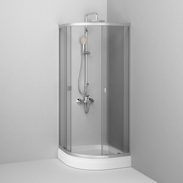 Душевое ограждение 80x80, c поддоном. Фото 3