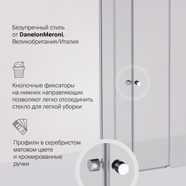 Душевое ограждение 80x80 см, без поддона. Фото 5