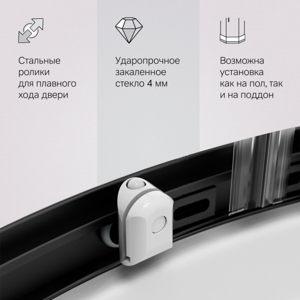 Душевое ограждение 90x90, без поддона. Фото 6