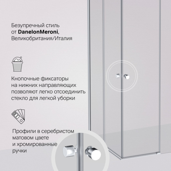 Душевое ограждение 90x90 см, без поддона. Фото 5