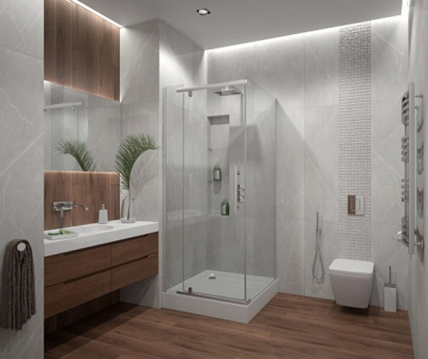 Душевое ограждение Erlit ER10109H-C1 (900x900x2000) квадратное, прозрачное. Фото 2