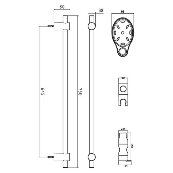 Душевой гарнитур Bravat D150CP-1-RUS, хром. Фото 2