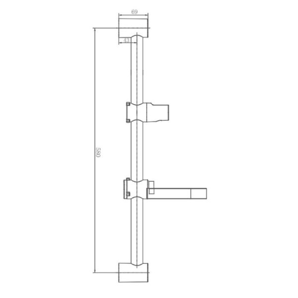 Душевой гарнитур D-Lin D63503, хром. Фото 2