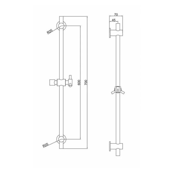 Душевой гарнитур D-Lin D63508, хром. Фото 2