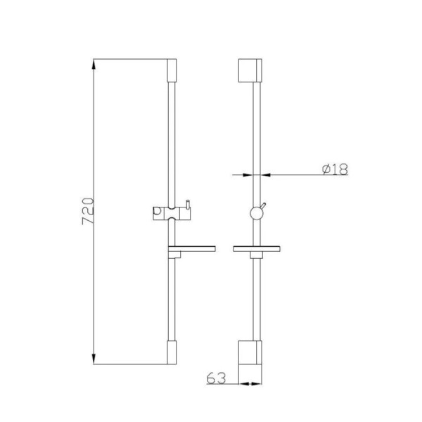 Душевой гарнитур D-Lin D63509, хром. Фото 2