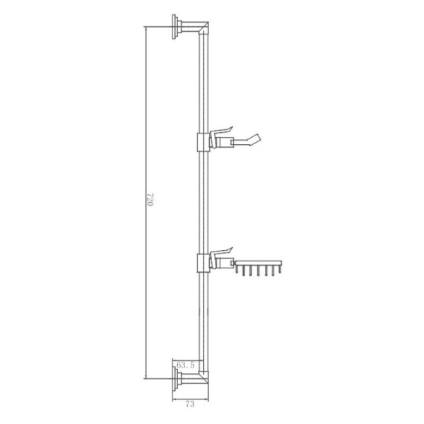 Душевой гарнитур D-Lin D63561, хром. Фото 2