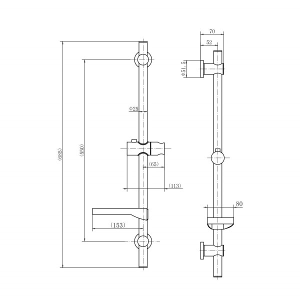 Душевой гарнитур FASHUN A8002, хром. Фото 2