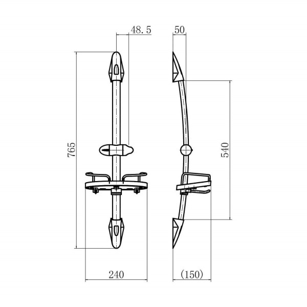 Душевой гарнитур FASHUN A8004, хром. Фото 2