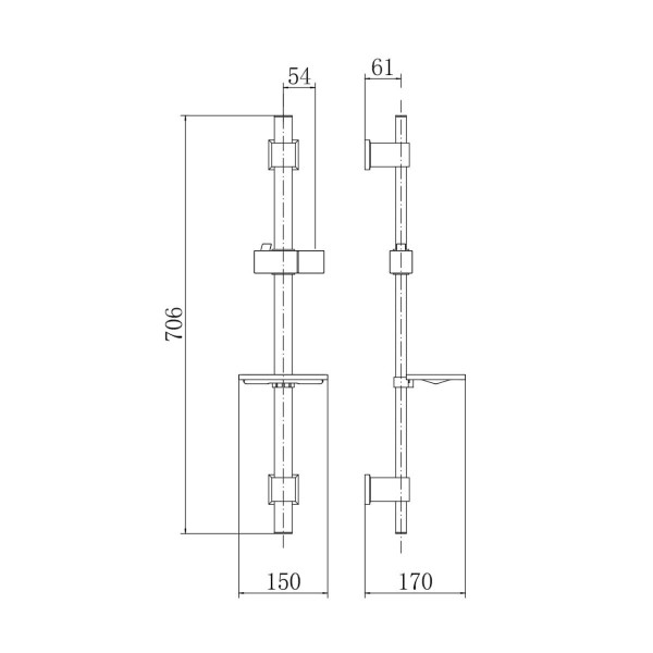 Душевой гарнитур FASHUN A8008, хром. Фото 2