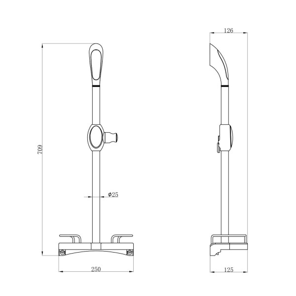 Душевой гарнитур FASHUN A8014, хром. Фото 2