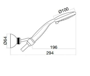 Душевой гарнитур Fiore Kevon 30NN8784, черный. Фото 2