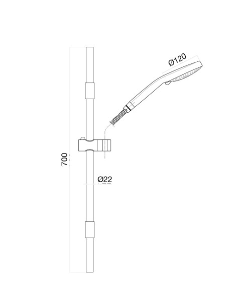 Душевой гарнитур Fiore KEVON BLACK MATT 30N398N5, черный. Фото 2