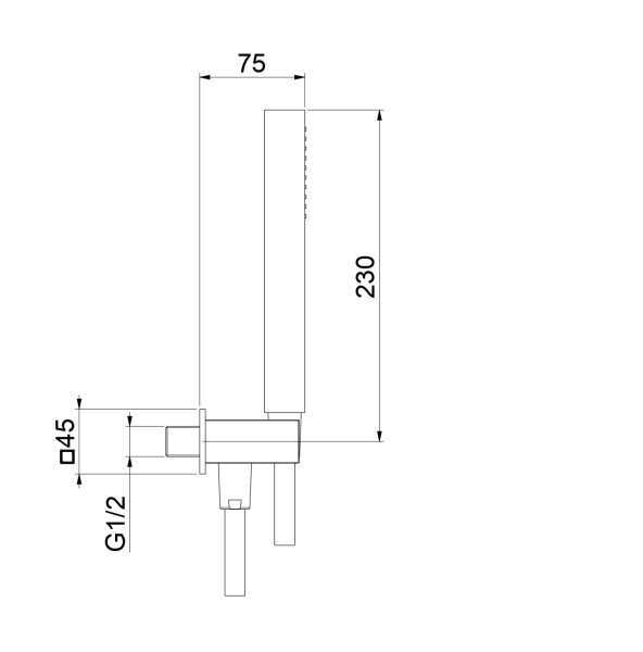 Душевой гарнитур Fiore KUBE 30NN8785, черный. Фото 2