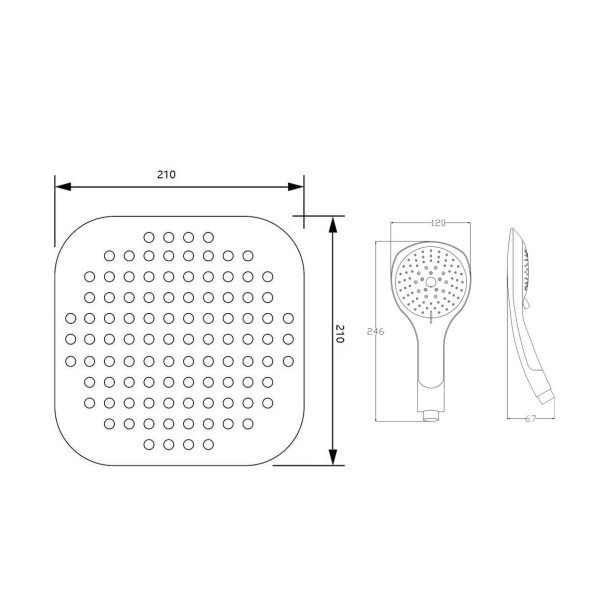 Душевой гарнитур G.Lauf UST-1080, хром. Фото 2