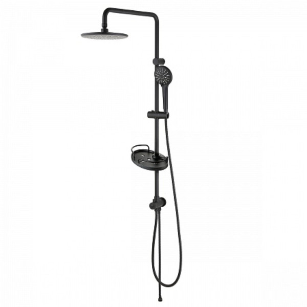 Душевой гарнитур Lemark Bronx LM3788BL без смесителя, c верхней душ. лейкой "Тропический дождь" Ø226. Фото 1