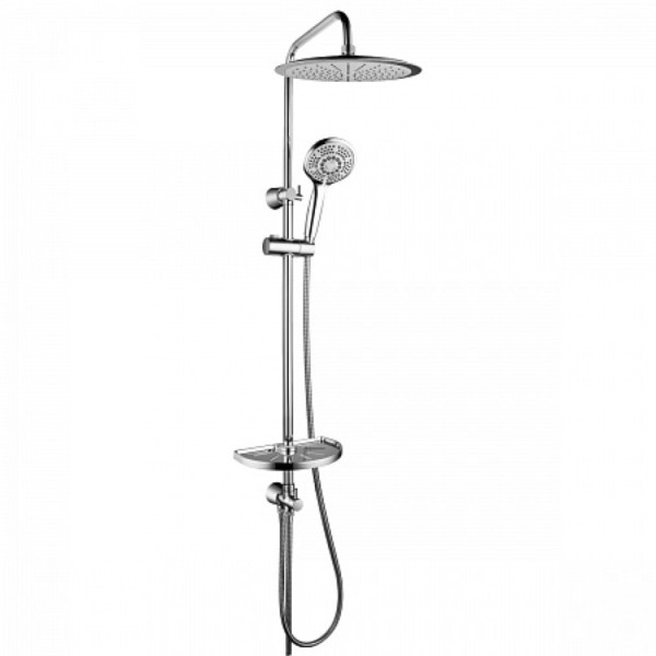 Душевой гарнитур Lemark LM8802C без смесителя c верхней душевой лейкой "Тропический дождь", хром. Фото 1
