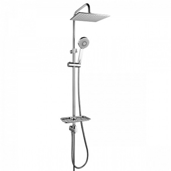 Душевой гарнитур Lemark LM8803С без смесителя c верхней душевой лейкой "Тропический дождь", хром. Фото 1