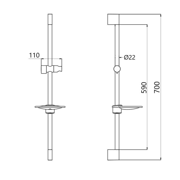 Душевой гарнитур Maretti AC20M11-015, хром. Фото 2