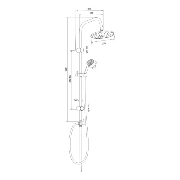 Душевой гарнитур Olive s KDC01B, черный. Фото 2