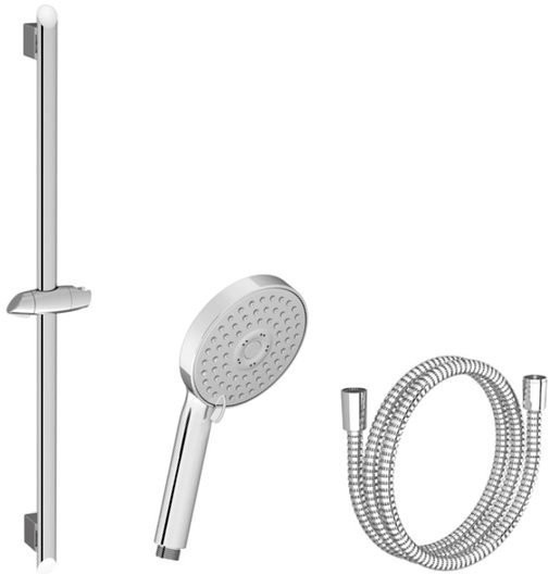 Душевой гарнитур - шланг 150 см, с плоской лейкой (3 функции), держатель (70см) 902.00. Фото 1