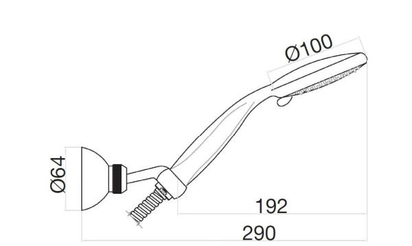 Душевой гарнитур Webert AC0489015, хром. Фото 2