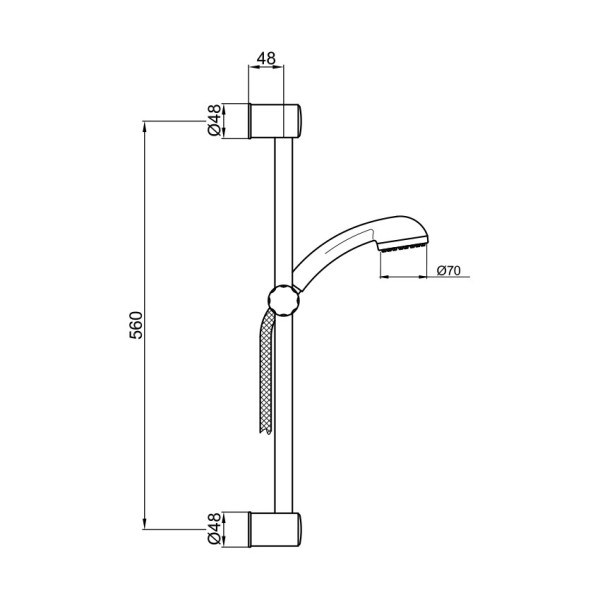 Душевой гарнитур Webert Shower Set AC0479015, хром. Фото 2
