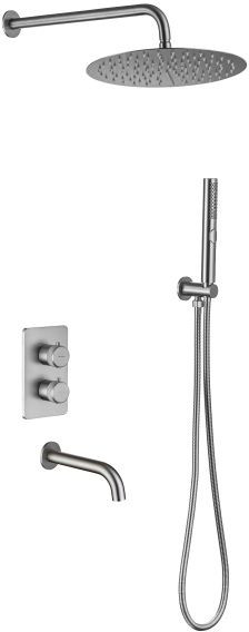 Душевой комплект Allen Brau Priority 5.31014-BN (с внутренней частью) никель браш. Фото 1