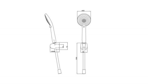 Душевой комплект Bravat D2113CP-ENG, хром. Фото 2