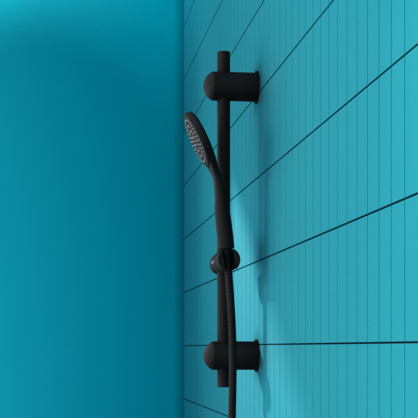 Душевой комплект, черный. Фото 2