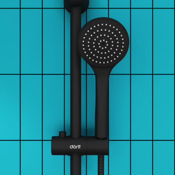 Душевой комплект, черный. Фото 3