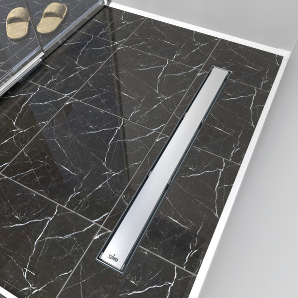 Душевой лоток (двухсторонняя решетка) TIMO Drain Protect DP20900-PG20900, сатин. Фото 3