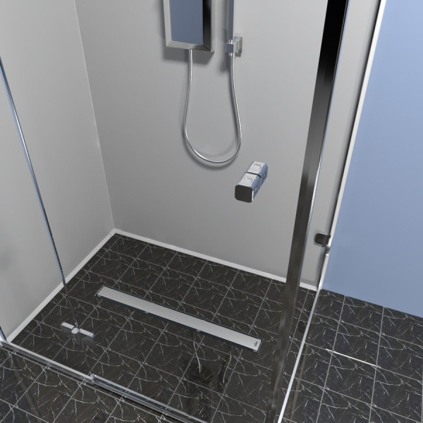 Душевой лоток (двухсторонняя решетка) TIMO Drain Protect DP20900-PG20900, сатин. Фото 5