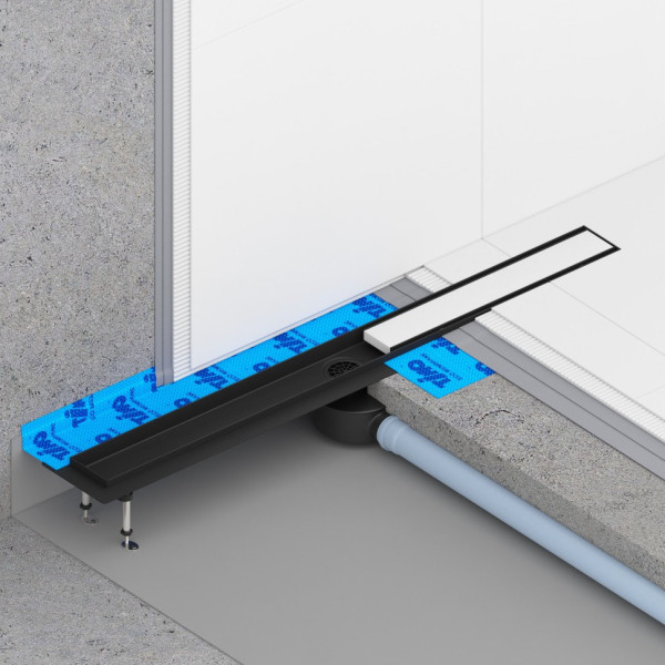 Душевой лоток (двухсторонняя решетка) TIMO Drain System DS230208/03, черный. Фото 5