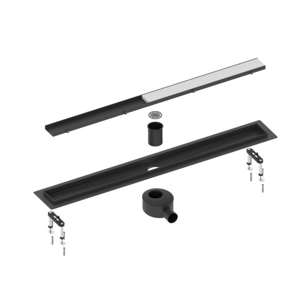 Душевой лоток (двухсторонняя решетка) TIMO Drain System DS230209/03, черный. Фото 1