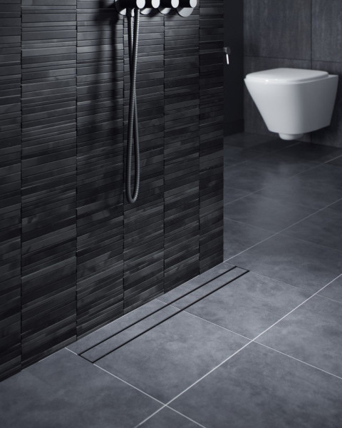 Душевой лоток (двухсторонняя решетка) TIMO Drain System DS230210/03, черный. Фото 3