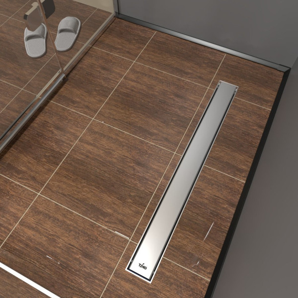 Душевой лоток (двухсторонняя решетка) TIMO Super Plast SP10900-PG10900, сатин. Фото 4