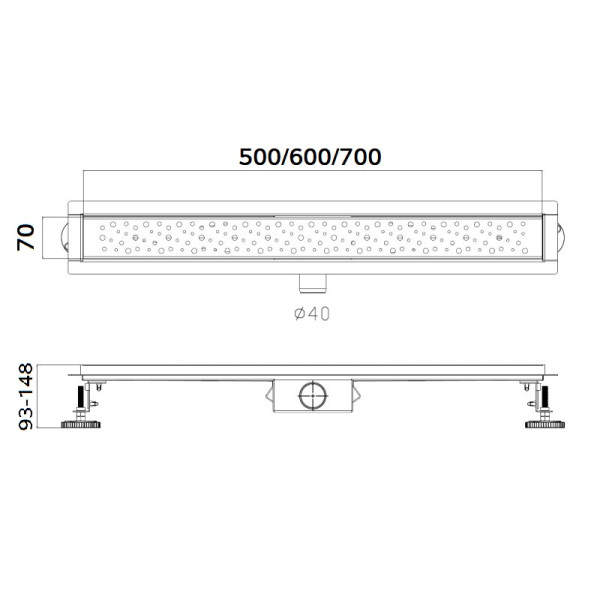Душевой лоток Haiba HB92600, сатин. Фото 2