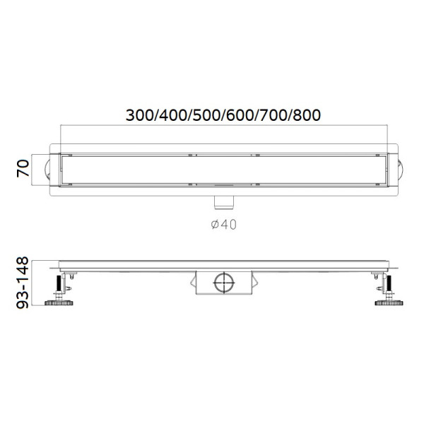 Душевой лоток Haiba HB94800, сатин. Фото 2
