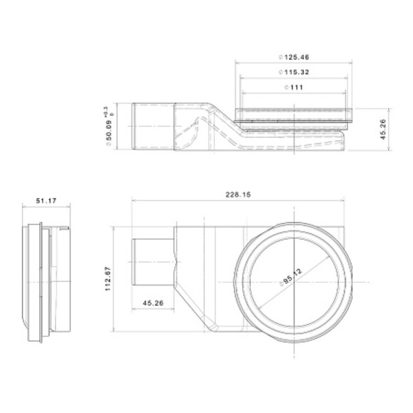 Душевой лоток POINT Деметра золото 450 арт PN50645G. Фото 3