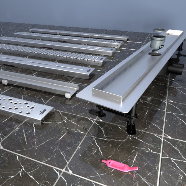 Душевой лоток TIMO Drain Protect DP20800-LG20800, сатин. Фото 5