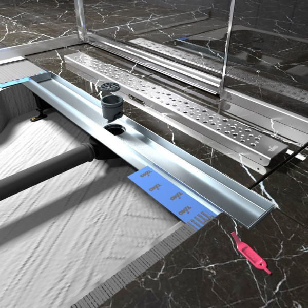 Душевой лоток TIMO Drain Protect DP20900-DR20900, сатин. Фото 5