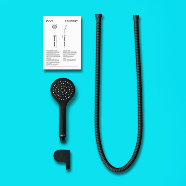 Душевой набор, черный. Фото 4