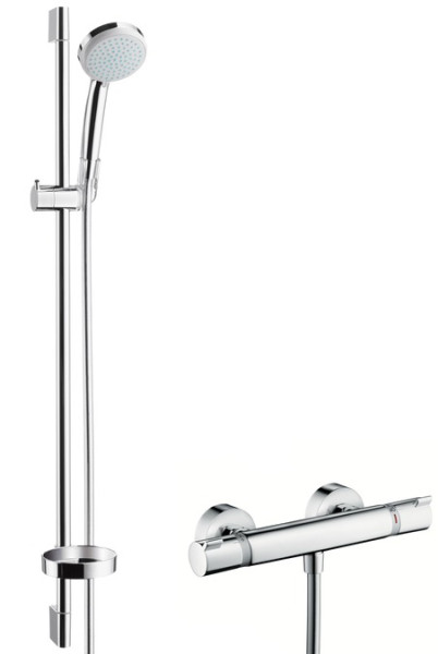 Душевой набор Hansgrohe Croma 100 Vario EcoSmart/Ecostat Comfort Combi 0,90 м, ½’ (27033000). Фото 1