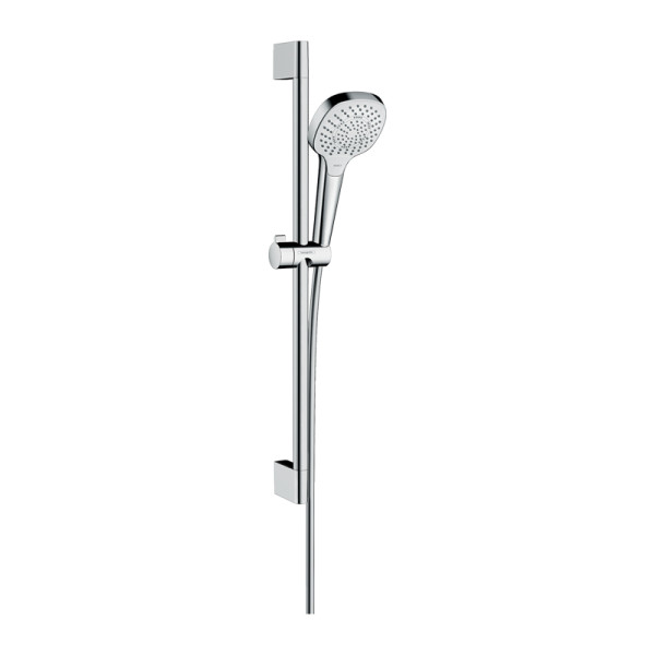 Душевой набор Hansgrohe Croma Select E Multi EcoSmart 9 л/мин, штанга 65 см, белый/хром (26581400). Фото 1